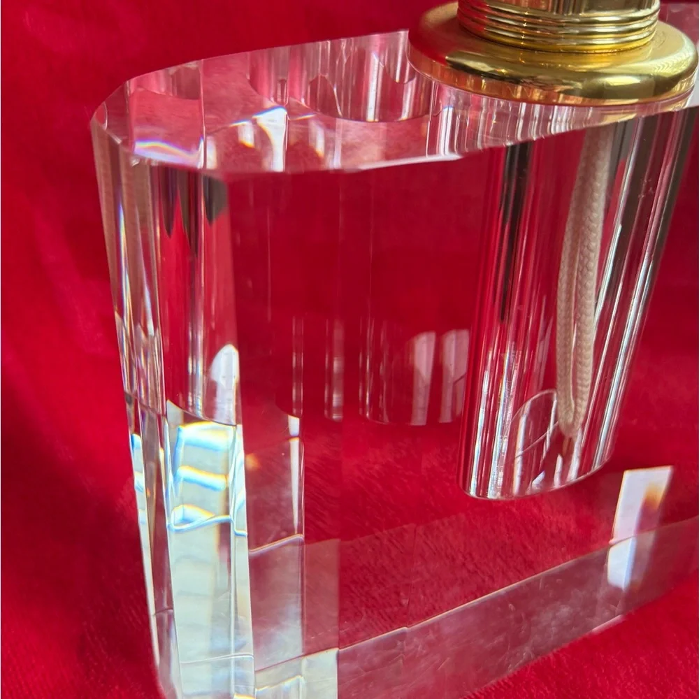 Rare Krystalique Large Fragrance Lamp by Scentier Vintage Crystal Gold Catalytic